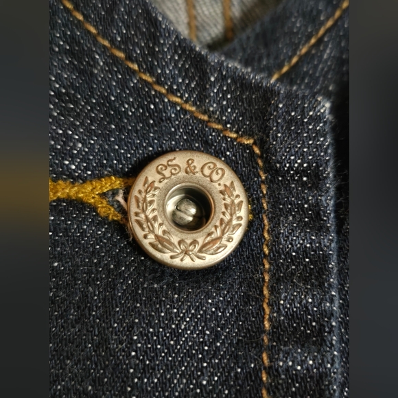 Levi's Womens Classic Dark Wash Blue Denim Vest - Picture 6 of 6